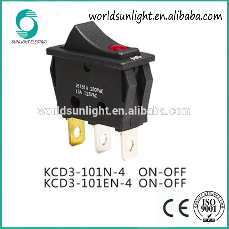 CE KCD3-101N-2V kcd3 ON-OFF lighted 3 PIN rocker switch