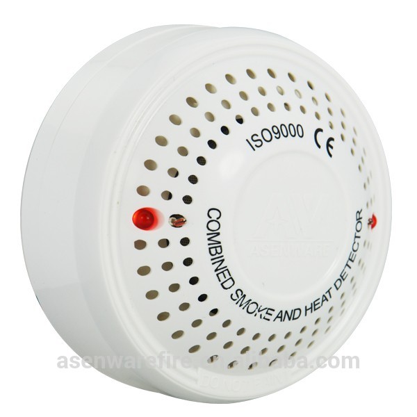 2 Wire smoke and heat detector for fire alarm servicing