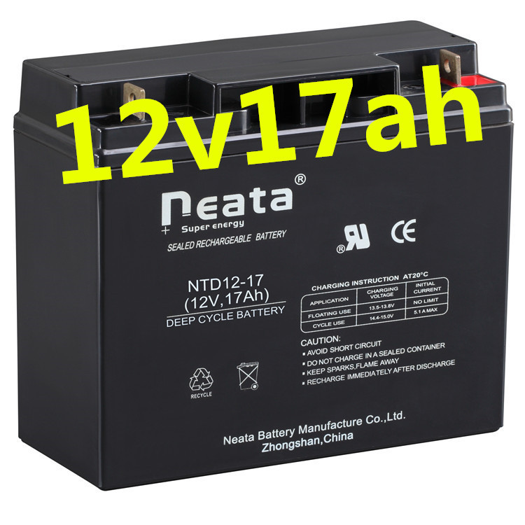 Lead acid sealed  rechargeable  Deep cycle agm 12V17AH battery