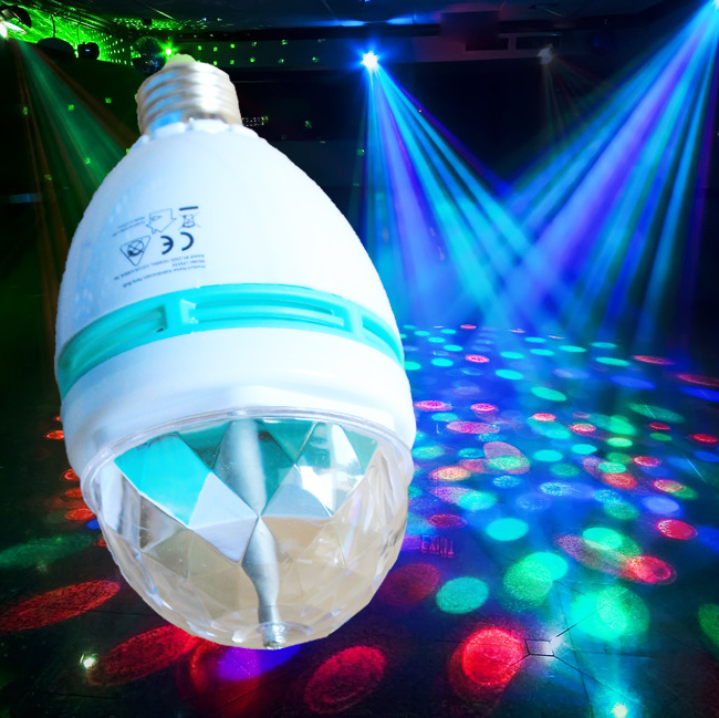 2016 Latest Stroboflash Moving Party Laser strobe ball bulb with E14 socket