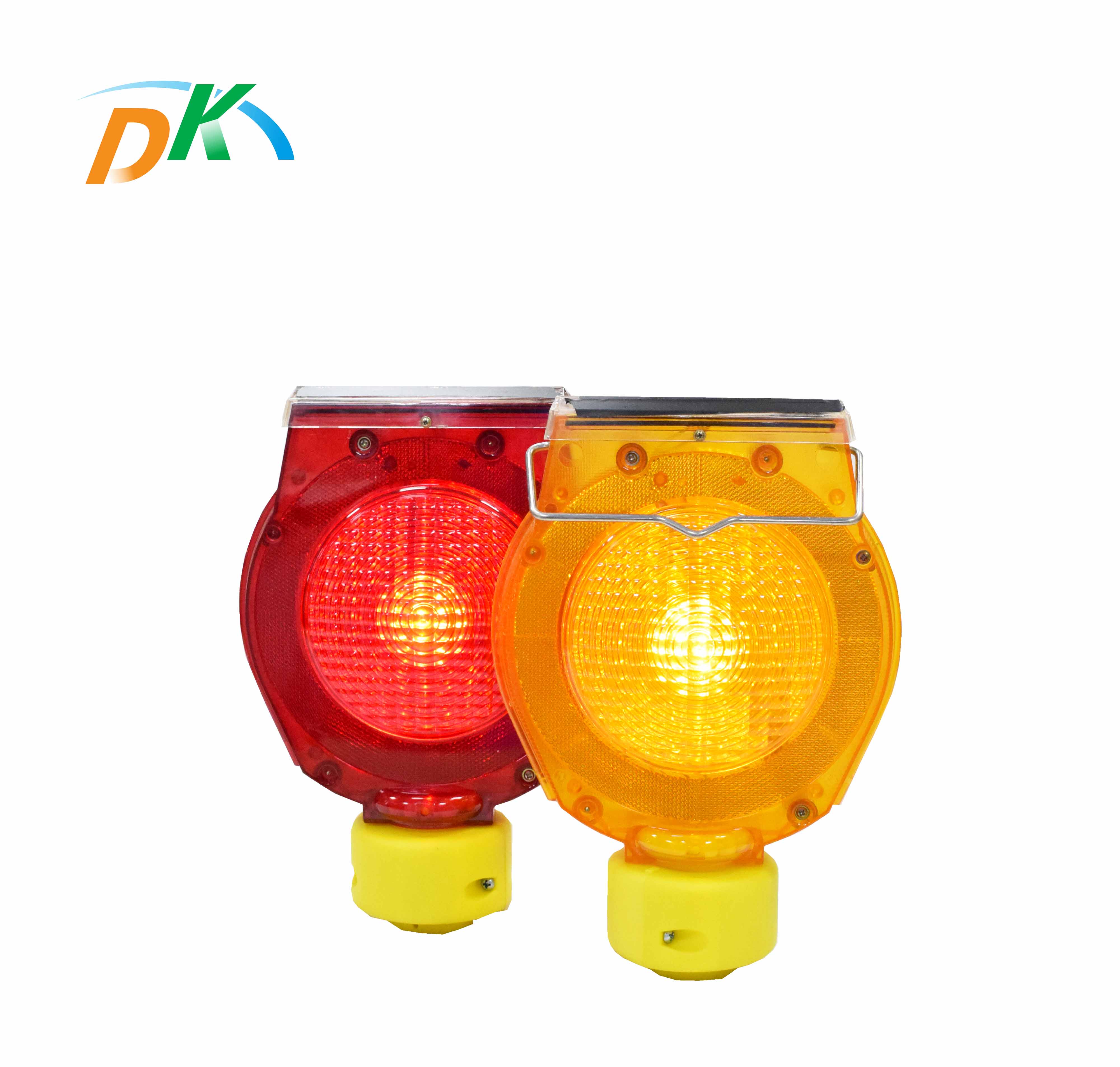 DK LED Supplier solar barricade warning light for barrier in road construct