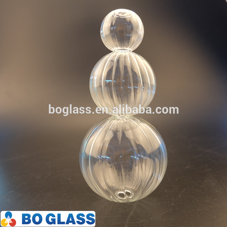 Hanging decorative hollow clear glass balls with hook