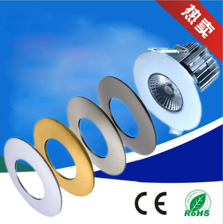 7 watt 500lm trimless dimmable COB LED fire rated downlight