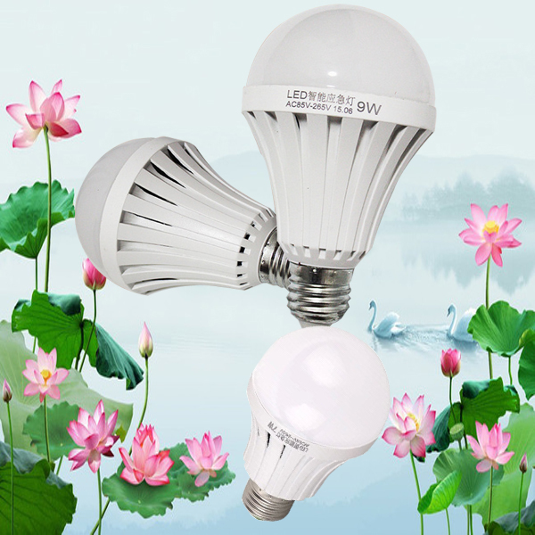 Battery charge intelligent led emergency 12w 9w 7w 7w rechargeable light/emergency light rechargeable