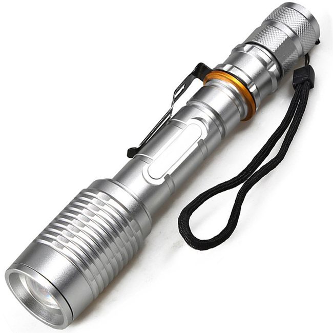 Portable Waterproof IP65 Emergency Aluminum Zoom Police Tactical Flashlight 10W T6 LED Torch Flashlight