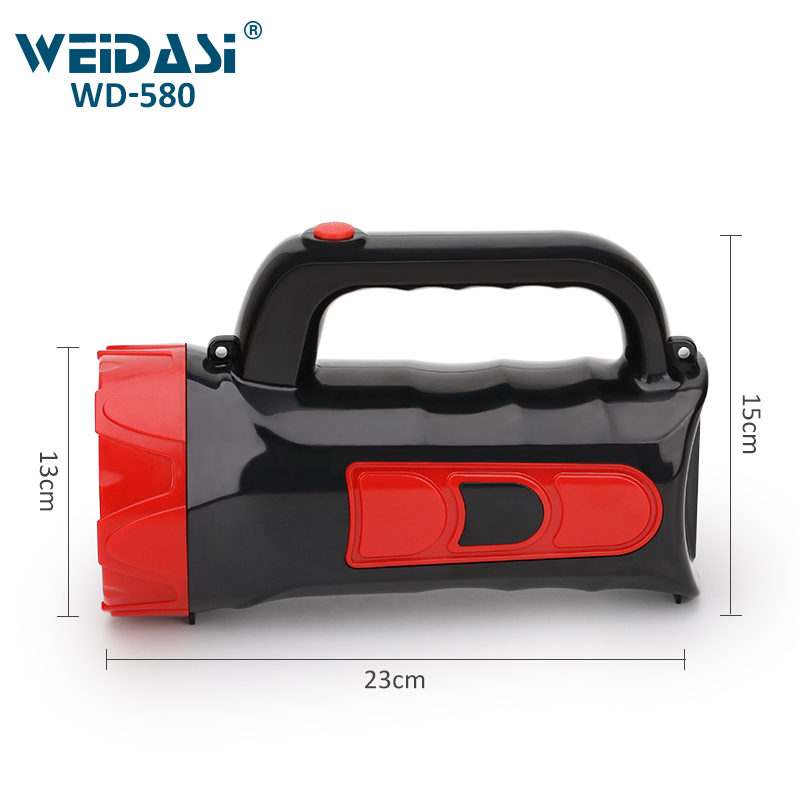 weidasi led searchlight rechargeable handheld spotlight for outdoor