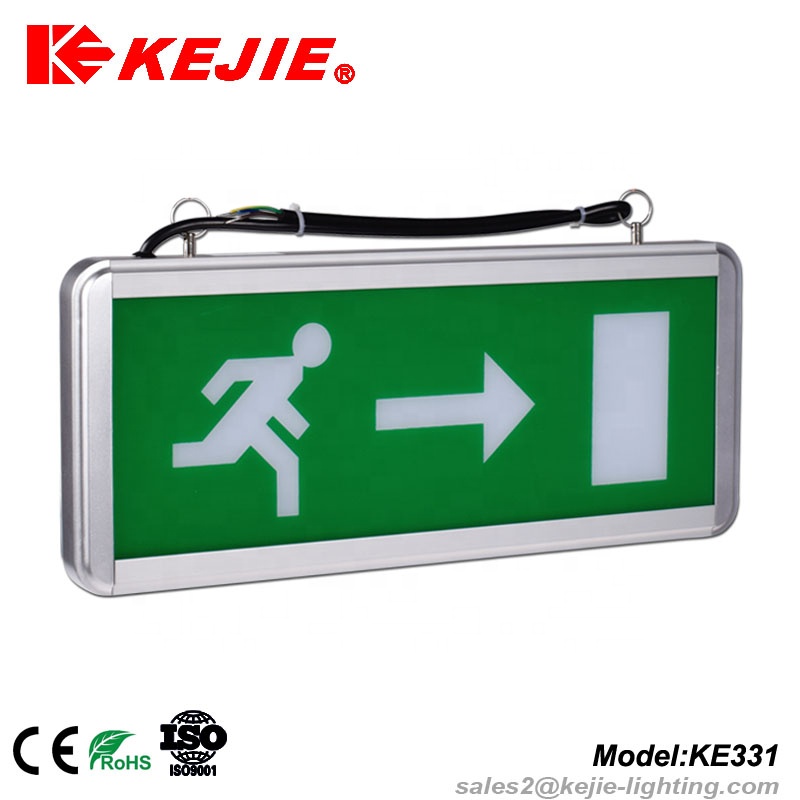 Kejie IP20 emergency sign recessed led exit blade with test button