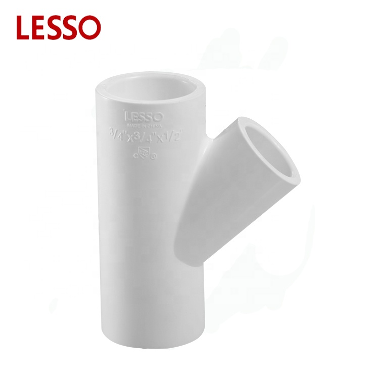 LESSO ASTM standard PVC SCH 40 Schedule 40 fittings reducing wye