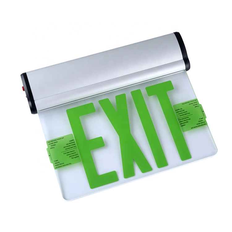 Export removable silver mylar exit sign led light