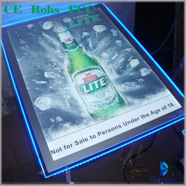 Acrylic tea shop light  billboard A3 A4 led hanging acrylic crystal Light Box led slim light box