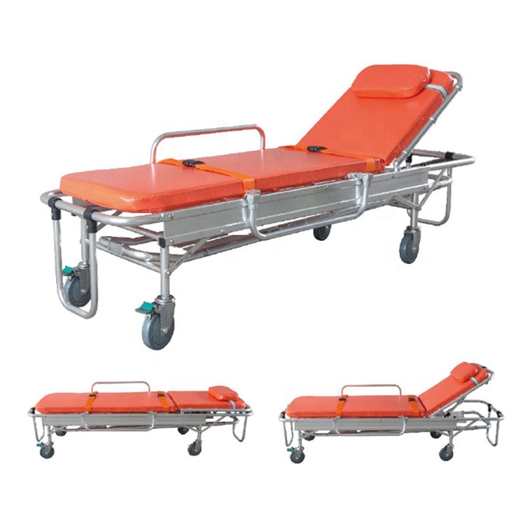 High quality aluminium alloy patient emergency trolley cart for sale patient stretcher