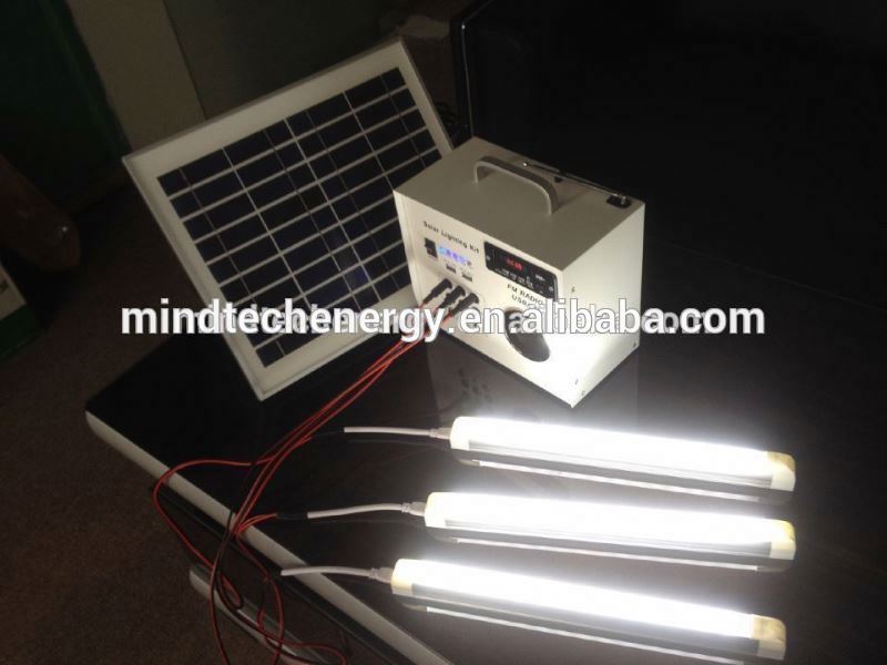 Lead acid battery backup 30w solar power radio system for lighting