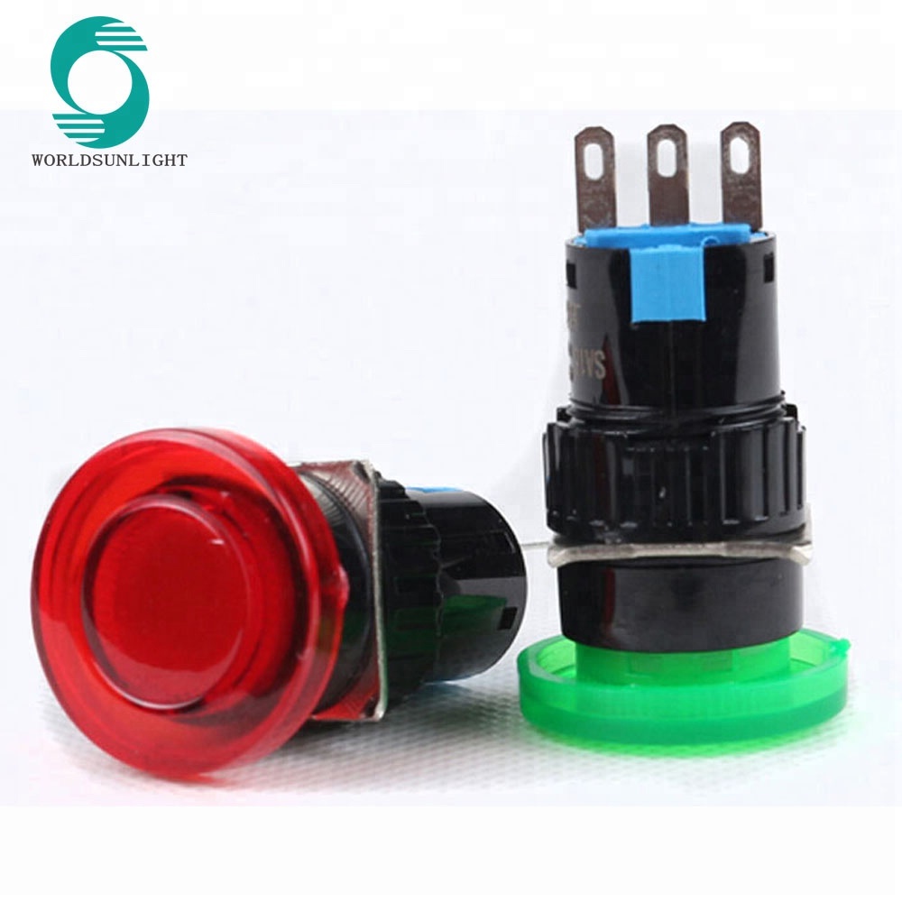 PBS-95-2 3A 250VAC ON-(ON) 3 pin round push button switch