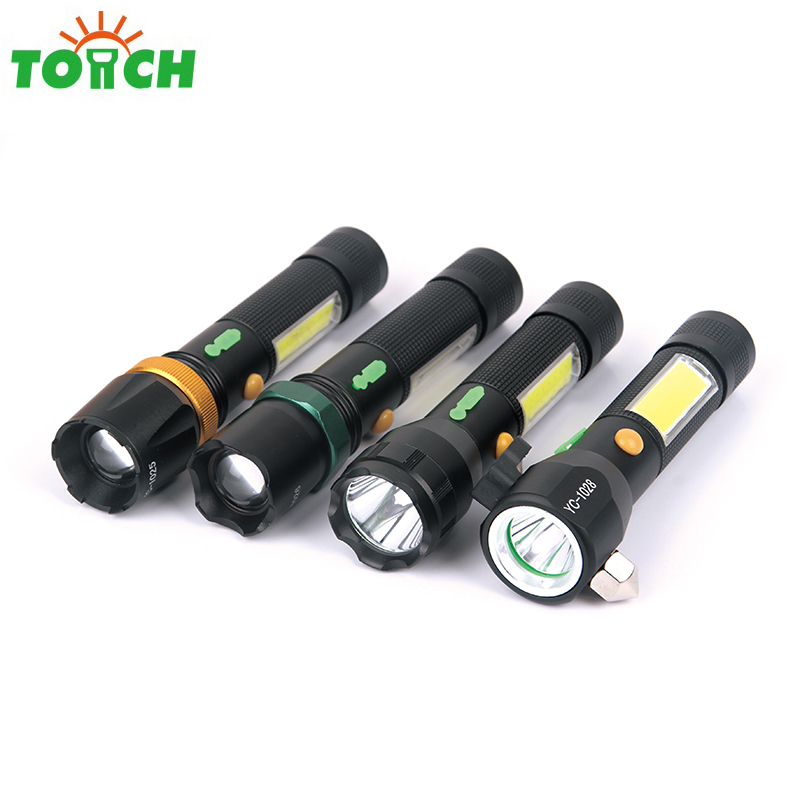 2019 new arrival usb rechargeable torchlight small cob flashlight with magnetic