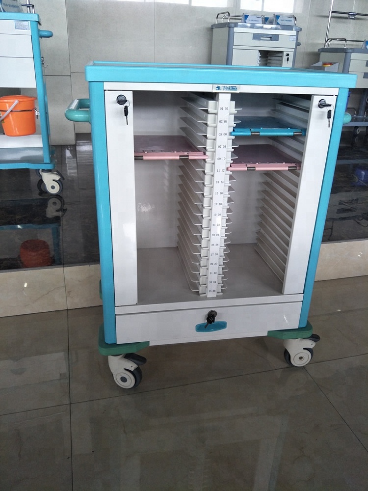 Good price medical record crash trolley cart in hospital