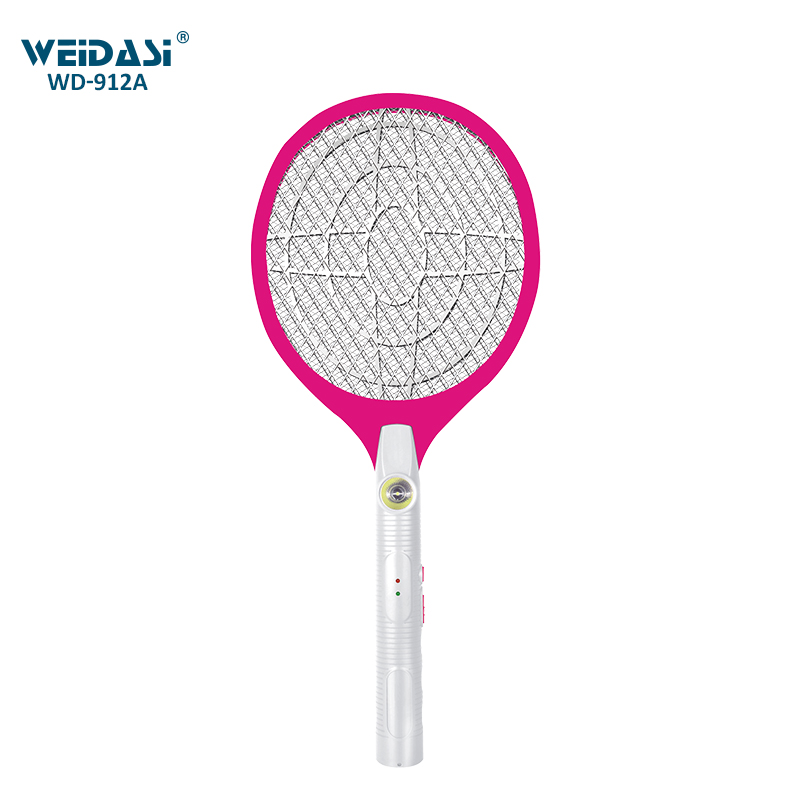 safe rechargeable electric catcher mosquito swatter with double switch design