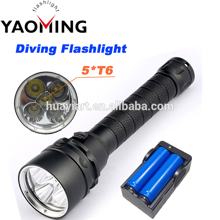 Trade Assurance Supplier torch light 5T6 LED flashlight For diving flashlight