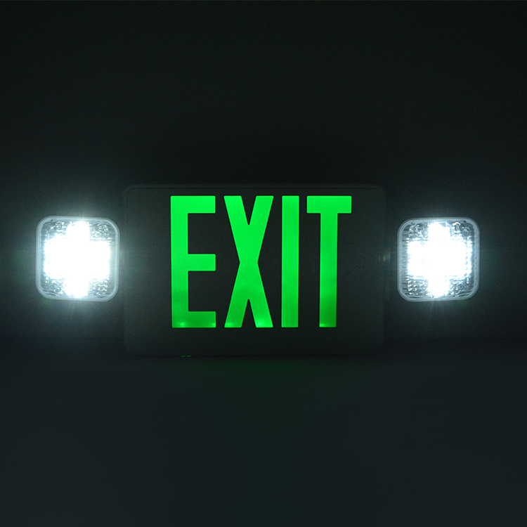 Hot sale exit sign led rechargeable led home Double Heads emergency light