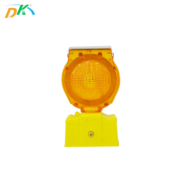 High brightness led solar powered barricade warning flashing light