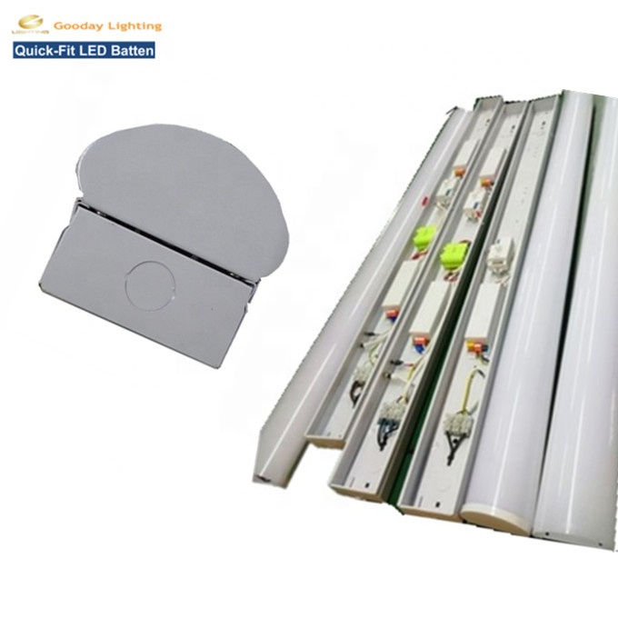 CE Approved Modern Style Flush Mount LED Batten Light 40w/50w 4ft 5ft Quick-fit LED Linear Batten Fitting For Warehouse/Parking