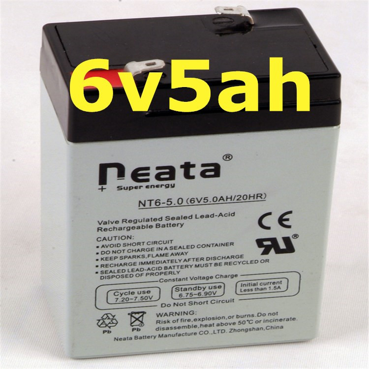 Neata 6v5ah rechargeable sealed lead acid battery for electric scales