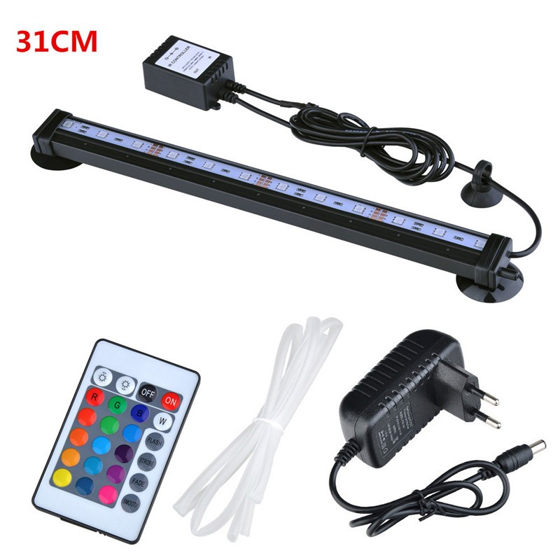 Full waterproof LED bar design provide oxygen for fish 48CM Waterproof White LED Aquarium Fish Tank Lamp