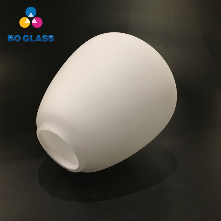 Home decoration indoor lighting handmade blown frosted opal white glass lamp shade