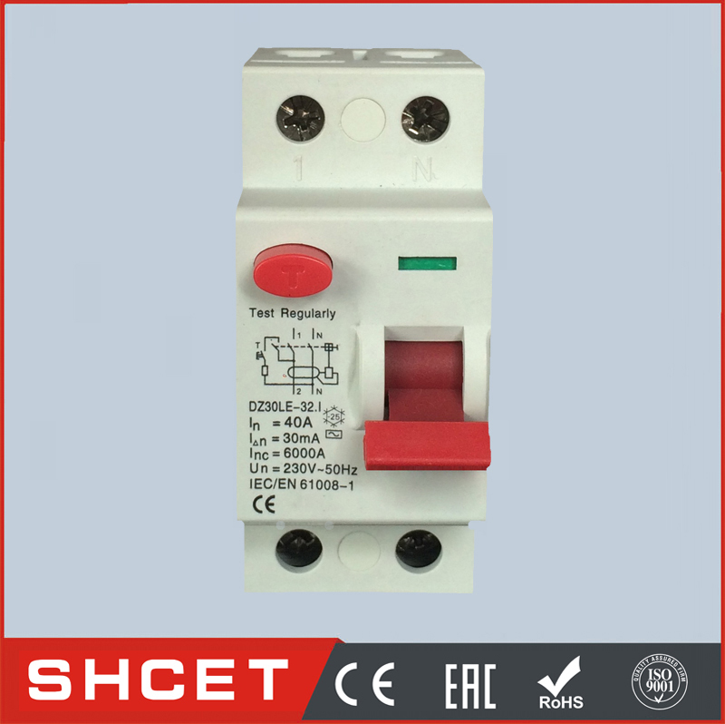 CT1LE-63 2P 30ma rccb residual current circuit breaker