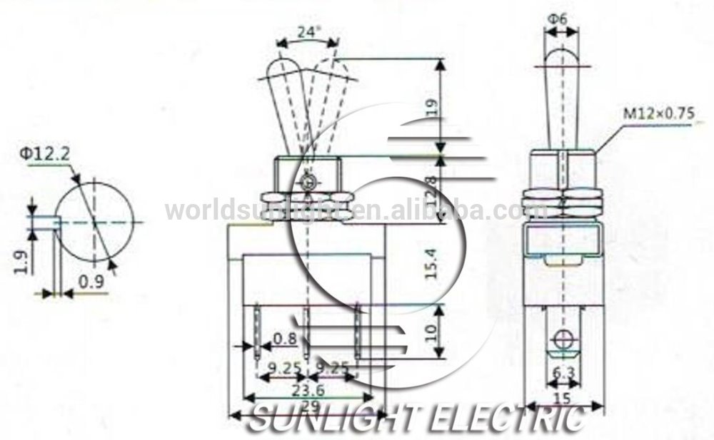 KN3(D)-102/103 1PDT 3P 25A 12VDC toggle switch