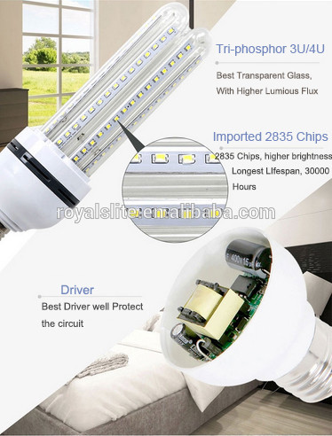 indoor/outdoor energy saving light E27/B22 3u led corn light