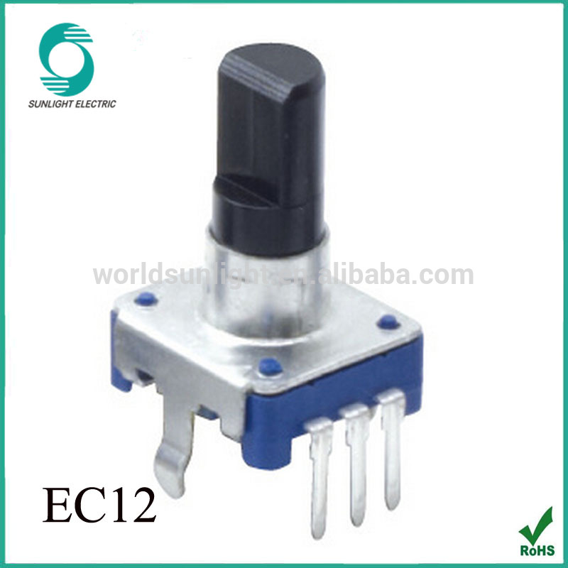 EC12 series 12mm size plastic shaft incremental rotary encoder for car audio