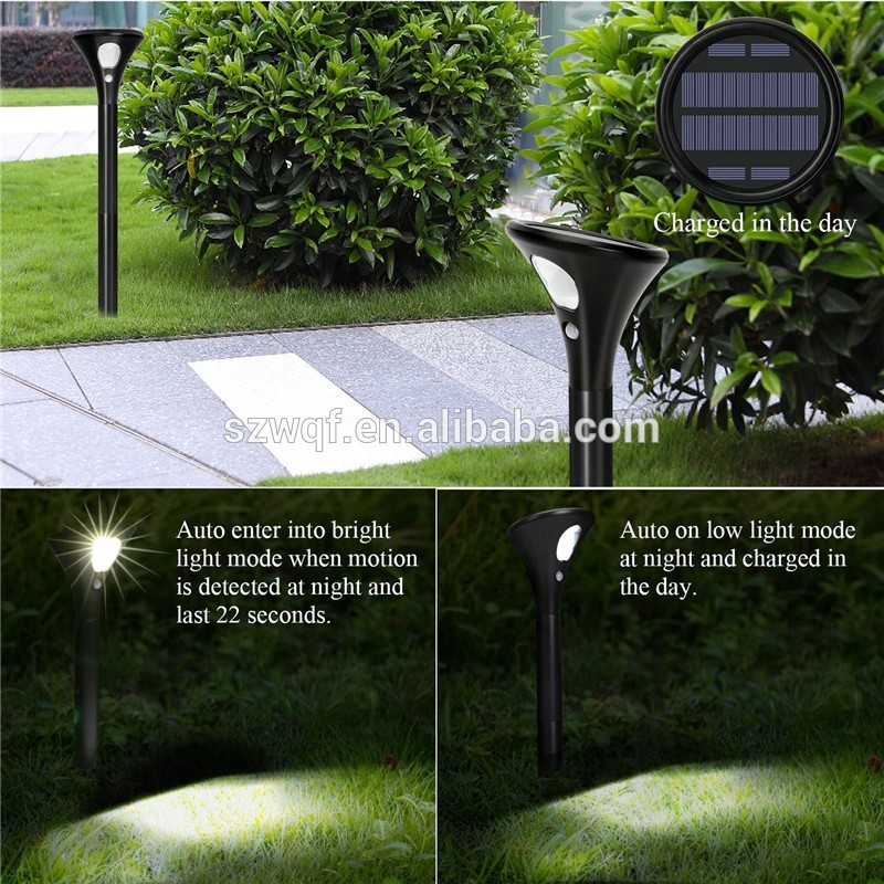 solar led garden path light with motion sensor