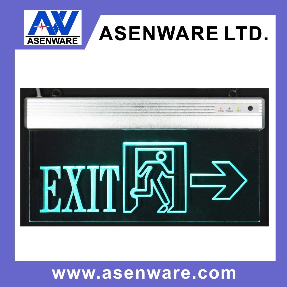 Asenware fire detection alarm system Suspended LED Acrylic Exit Signs