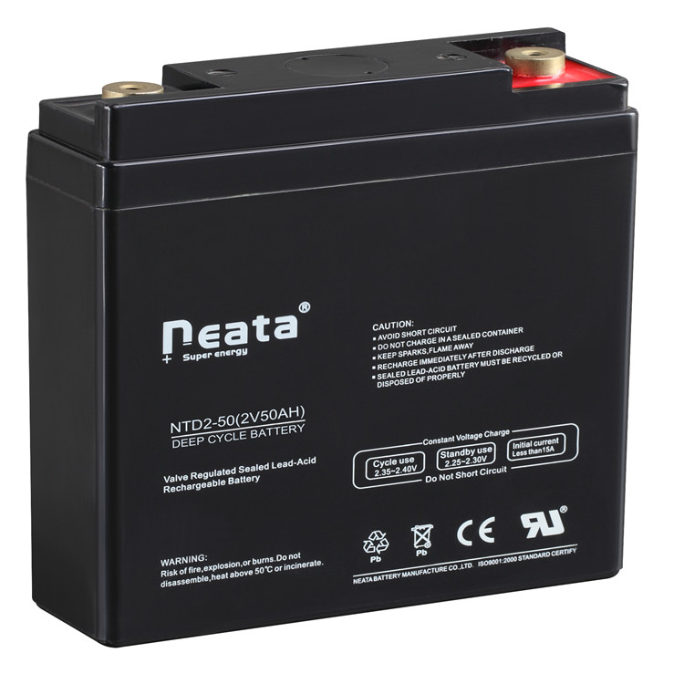 Neata 2V50Ah solar battery PV battery deep cycle gel battery