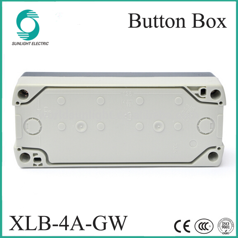 IP65 XLB-4A-GW 4 hole 70*210*65mm grey plastic waterproof Push Button Switch control box