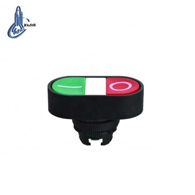 plastic factory in wenzhou red and green doublehead push button switch parts/head pushbutton switch cover LAY5-EB83