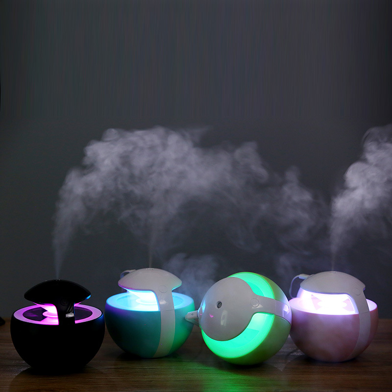 Portable USB air purifier air freshener mini mist humidifier for car home with 7 color changing light night