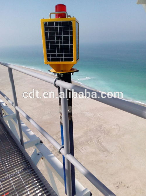 ICAO Certificate GPS Red Solar Aviation Light Low Intensity Type A Solar-Powered Aviation Obstruction Light