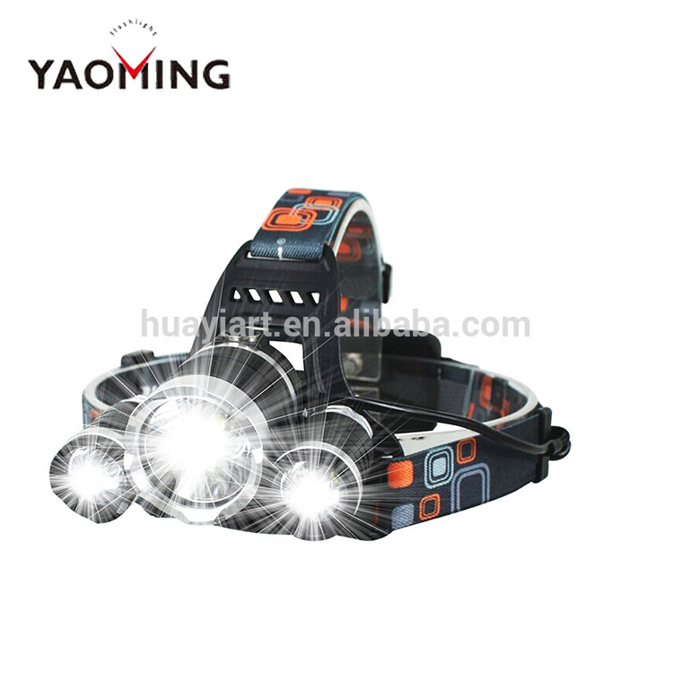 Yaoming Rechargeable high power waterproof 18650 battery led headlamp head torches linterna