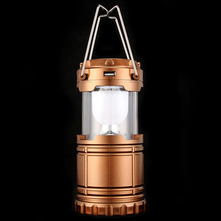 Solar Charging Rechargeable Emergency Hiking Tent Lamp Light Outdoor LED Camping Lantern