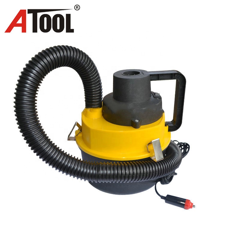 ABS plastic portable 12V 100W car vacuum cleaner for dry/wet dust absorption