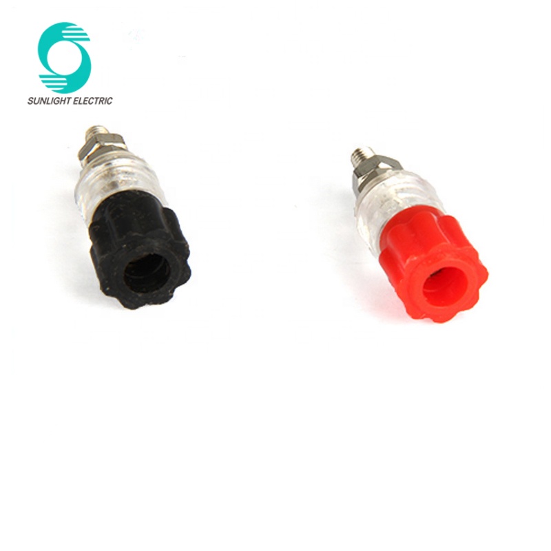 JS-900A M3 3mm Thread Black Red transparent electrical binding post terminal connector