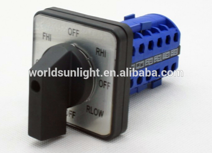 2015 new IP65 control of motors LW26 series 32 amp 6 position rotary switch
