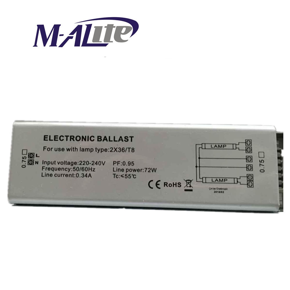 USE with 2X36/T8 electronic ballast