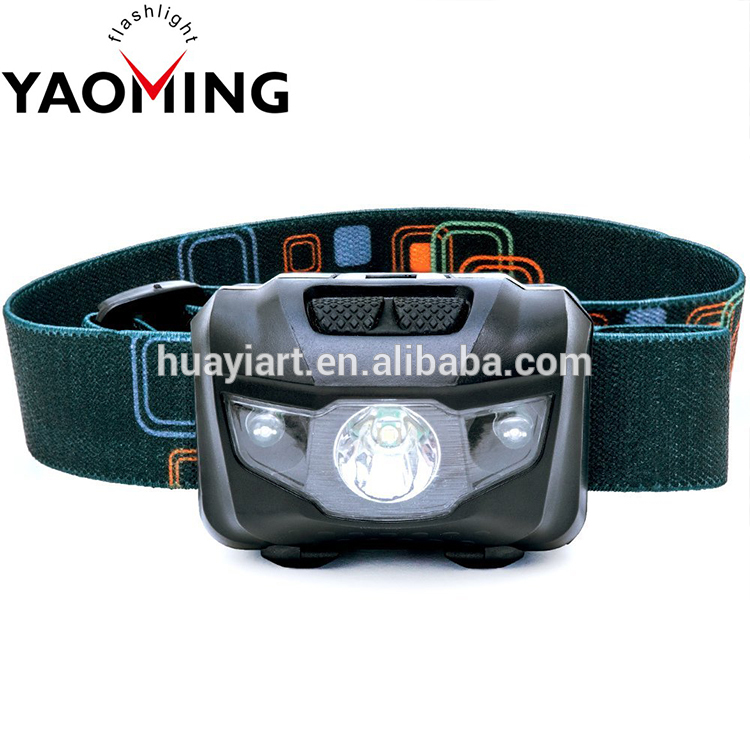 3 LED Plastic Headlamp With 3*AAA Battery