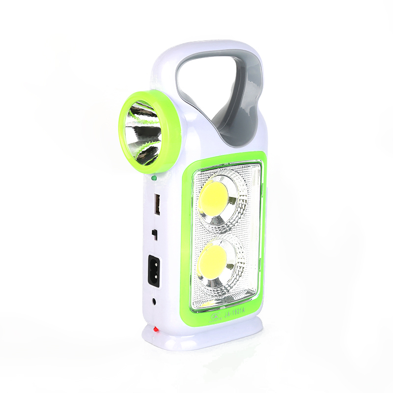 Portable solar panel  rechargeable torch 1W +3W COB hand lamp emergency light rechargeable JA-1921A