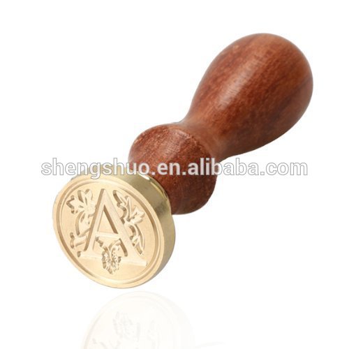 Alphabet Letter A-Z Wood Classic Initial Wax Seal Stamp Vintage Wooden Sealings For Cards/ Envelopes Wax Stamps