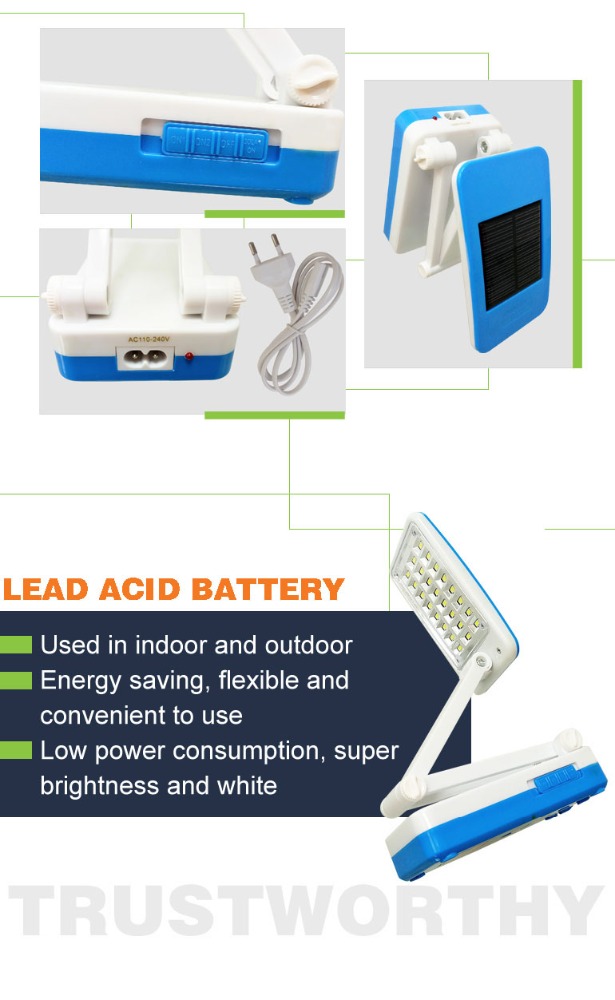 wholesale plastic home goods solar lead acid battery table lamp for sale