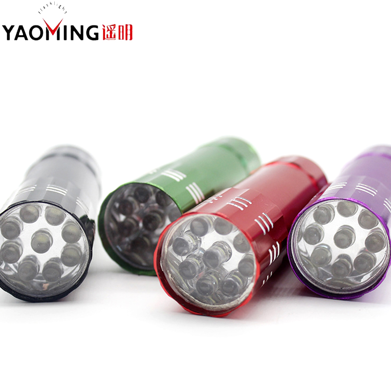 2017 Hot Sell Portable 9 Led Ultra Bright White Torch Light Led Flashlight Mini Gift Pocket Camping Household Torch Light