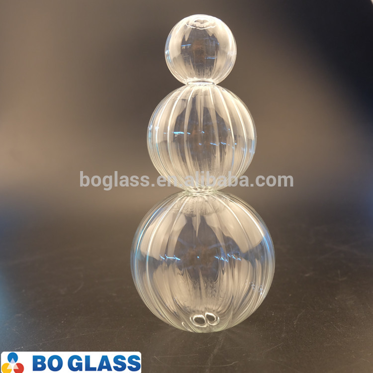 hand blown decor hanging glass ball with hole